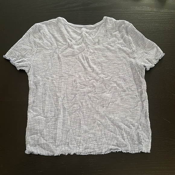 Two American Eagle, lettuce, edge, T-shirts women’s size medium. Very soft. - Picture 4 of 7